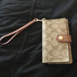 Authentic Coach cellphone wallet
